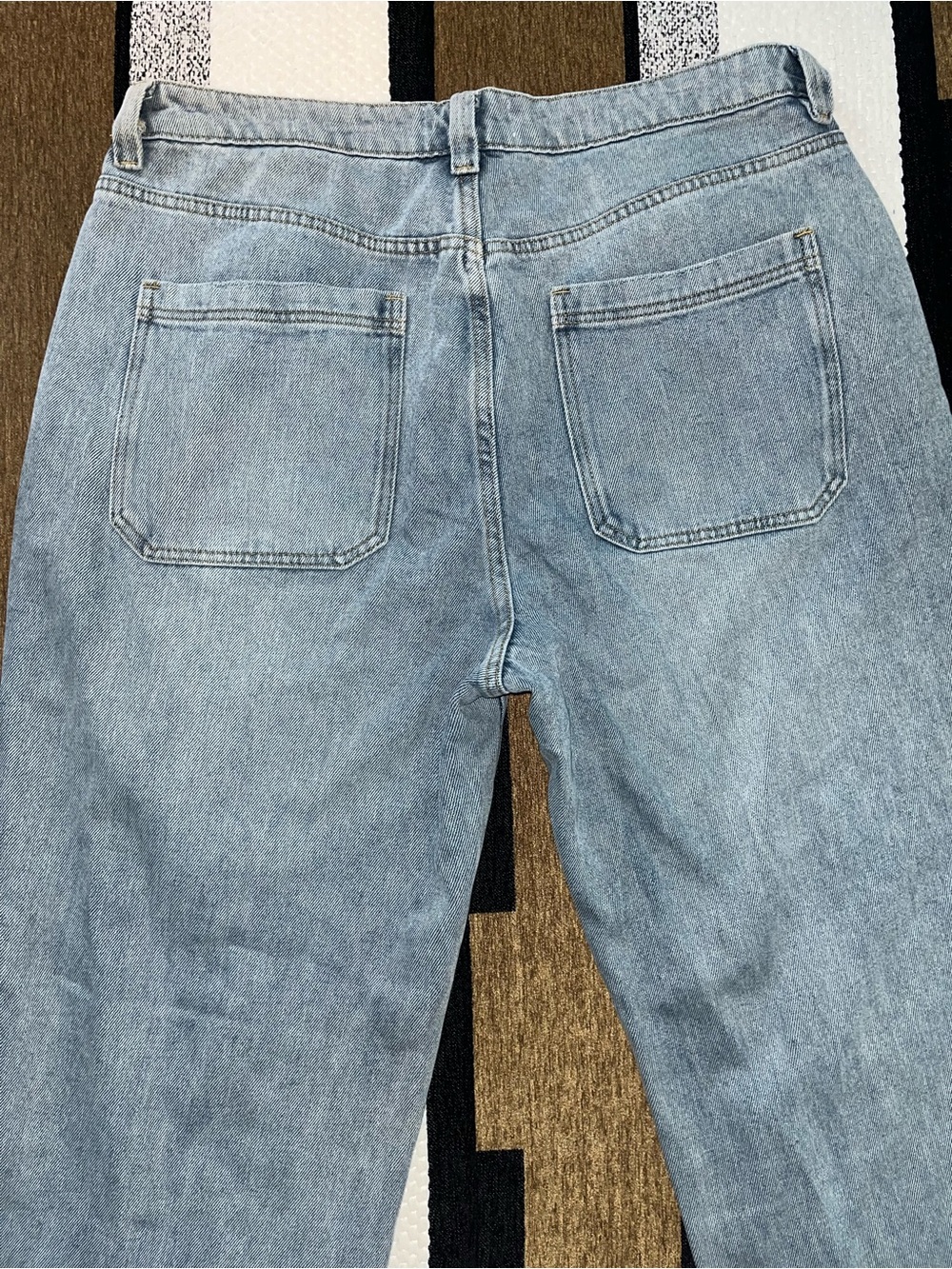 Fashion Nova: Tall Ripped Straight Leg Jeans-Medium Wash - Picture 7 of 7